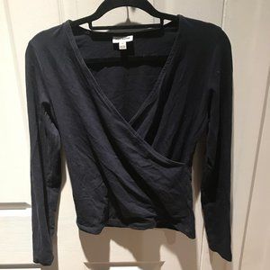 Frank & Oak Navy Wrap Top (Frank and Oak)